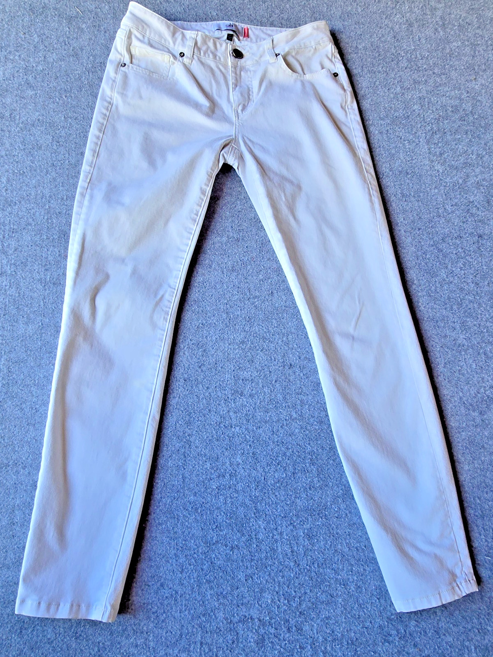 Cabi Women's Slimmie Jeans White Low Rise Size 4 (30"x29.5")